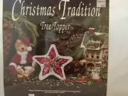poinsettia tree topper embroidery kit new sealed Vintage