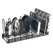 GeekDigg Pot Organizer Rack for Cabinet, Adjustable and Expandable 8+ Pans Po...