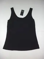 LIZ JORDAN: Size: 10. Modern Soft Feel Slinky BLACK, Body Cami Tank-Singlet