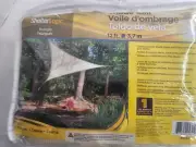 NEW ShelterLogic Toldo Triangular Heavy 12 x 12 feet, Color Cream NIP D ring
