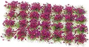 1 Box Artificial Grass Clusters Flowers Decor Flower Tufts Railroad Scenery Grass Miniature Artificial Grass Modelling Floral Decor Plant Small Purple Resin Diorama