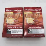 ThermaCare Lower Back Heat Wraps Pain Relief Pack of 4 Disposable Portable