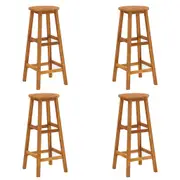 vidaXL Bar Stools 4 pcs Solid Acacia Wood