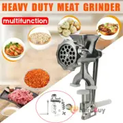 Manual Meat Grinder Mincer Rotary Machine Food Heavy Duty Burger Sausage Maker