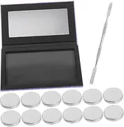 CTIRCHIU 1 Eyeshadow Palette with Mirror Empty Makeup Container for DIY Blush Eyeshadow Lipstick and Eyebrow Powder Sturdy and Reusable Makeup Tray with Pans