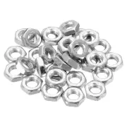 30pack M7x1.0 Steel Hex Nuts Hardware Nuts Screw Bolt Fasteners 4mm High