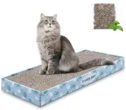 Cat Scratcher with Box, High Density Cardboard Reversible Cat Scratching Pad