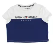 Tommy Hilfiger Colorblock Logo Crop Womens Active Shirts & Tees Size S, Color: