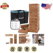 Portable Wooden Block Stacking Game – 54 Giant Pieces for Joyful Gatherings