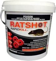 iO Ratshot Red Rapidkill Rat Mouse Rodent Poison Bait Blocks One Feed 8 kg