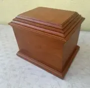 Solid Wood Cremation Urn Box for ashes 10” X 8” X 8”
