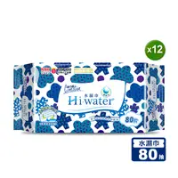 在飛比找生活市集優惠-【康乃馨】 Hi-water水濕巾 80片/包(12包/入)