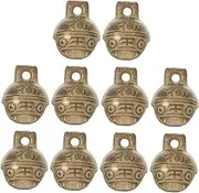 Unique Tiger Head Motif Copper Bells Craft Bells for Pet Collars Lightweight Dog and Cat Collar Bells Diy Charm Making
