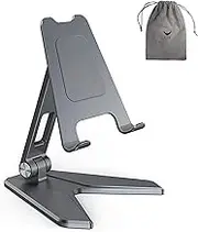Phone Stand,Foldable Tablet Holder,Adjustable Desktop Phone Holder Cradle Dock,Suitable for Mobile Phones/Tablets Below 4-12.9 inches