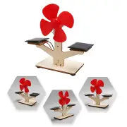 Wooden Solar Power Fan Model Assembly Kit DIY Children's Science Experiment Education Puzzle Toy Student Technology Smal