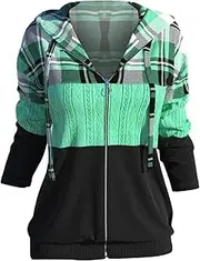 [Generic] Classic Casual Light Jacket Hooded Cardigan Sweatshirt Casual Zipper Jacket for Fall Women
