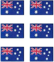 [ariv hommey] 6PCS Australian Flag Hook and Loop Patches 8cm x 5cm, Applique Sew DIY for Clothes Hat Backpack Vest Gym Bag Helmet, Australia Aussie Day Oz Military National Day Outdoor