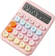 [Ztexkee] Mechanical Calculator, 12 Digit Large LCD Display, Standard Function, Multiple Colors: Purple, White, Blue, Yellow, Peach