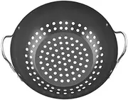 MERRYHAPY Professional BBQ Baking Pan Non-Stick Grilling Wok Vegetable Basket Draining Feature