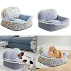 Pet Dog Bed Sofa Detachable Fashion Decorative Autumn Winter Backrest Kennel