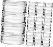 MAGICLULU 16 Pack Small Travel Containers Transparent Storage Boxes for Creams Lotion Shampoo More Leakproof Compact Lightweight