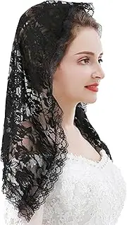 [Grettytling] Veil Lace Mantilla Catholic Church Chapel Veil Head Covering Latin Mass