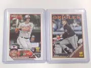 2x Lot 2023 Topps #250 Adley Rutschman Rookie Baltimore Orioles (RC) + 1988