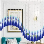 25 Strings Crystal Beaded Tassel Curtain Arched Doorway Room Divider Party Decor