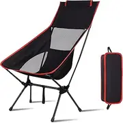 XIULIUU Lightweight Folding Camping Chairs, Portable Camping Chair with Storage Bag, Ultralight Backpacking Chair for Outdoor Camp Travel Beach Picnic Festival Hiking Backpacking, Supports 150kg