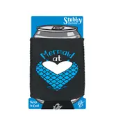 Mermaid At Heart - Funny Novelty Stubby Holder With Base