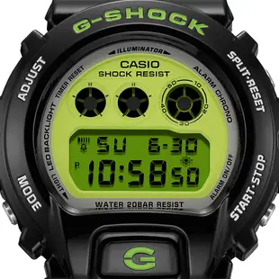 CASIO 卡西歐 G-SHOCK 復刻2000年代色彩電子錶-黑 DW-6900RCS-1