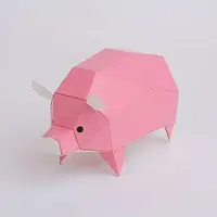 在飛比找旋轉拍賣優惠-bog craft 立體動物紙藝 Pig - 豬／Ss 小型