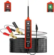 MAEZOE Car Power Circuit Probe Tester, 6-24V DC Circuit Tester, Short Circuit & Polarity Tester with LED & Buzzer Alerts, 13FT Long Test Lead