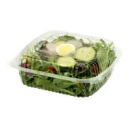 World Centric's Single Compartment Clear PLA Hinged Clamshell (Package of 125)