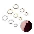 Daith Conch Snug CZ Ear Piercing Nose Ring Huggie Hoop Earring Body Jewelry