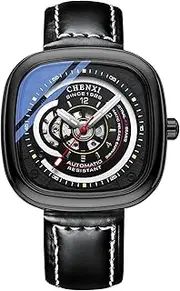 [DAXIAOYU] Men Automatic Mechanical Watch Luxury Waterproof Square Dial Business Clock Hollow Out Fashion Wristwatches