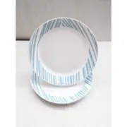 Corelle Dinner Plate Everyday Expressions Geometrica Blue White 4 Piece Set New