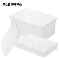 在飛比找PChome24h購物優惠-【MUJI 無印良品】PP收納箱(中型)+箱內托盤+專用蓋