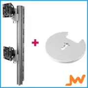 Atdec AWMS-2-LTHT75 HD Dual Mount Grommet Clamp - Silver