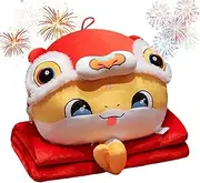 Cartoon Throw Blanket, 2025 Year of Snake Cartoon Throw Blanket, Cute Snake Plush Pillow, Cartoon Lion Snake Stuffed Hugging Pillow, Portable Travel Blanket and Pillow Set for Camping, Studio, and Car