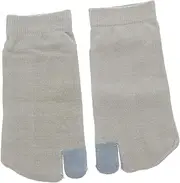 [JEWEDECO] 1pair Breathable Split Toe Socks for Men and Women Lightweight Moisture-wicking Short Socks for Daily Wear Yoga and Sports Activities Stylish Unisex Design Grey