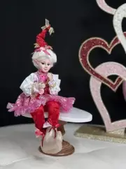 16” CYNTHIA ROWLEY VALENTINE’S ELF DOLL SHELF SITTER GIRL