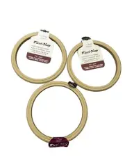 Flexi Hoop Cross Stitch Embroidery Decorative Frames lot of 3 Vintage New NWT