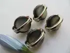 60s Vintage Med Couture 'Orbit' MOD Silver Grey Coat Jacket Dress Buttons-30mm