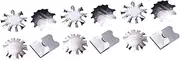 Beavorty 3sets Nail Art Stencil for Women Stainless Steel Nail Template Easy to Use 4pcs*3