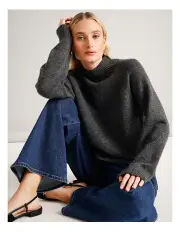 [Basque] Subtle Sequin Knit in Charcoal