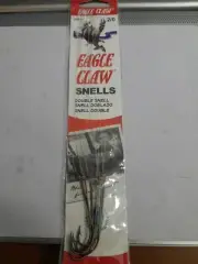 Eagle Claw 231X #2/0 Card Of 6 Bronze Snell Fishing Hooks Baitholder New