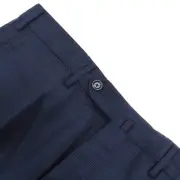 PT01 NWT Flat Front Dress Pants Size 50 34 US Blue Plaid 100% Wool