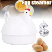 4 Eggs Microwave Egg Boiler Steamer Poach Breakfast Boiled Chicken Shaped Tool