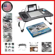 Lightweight and Foldable Laptop Table with Cup Holder - Easy to Carry Anywhere